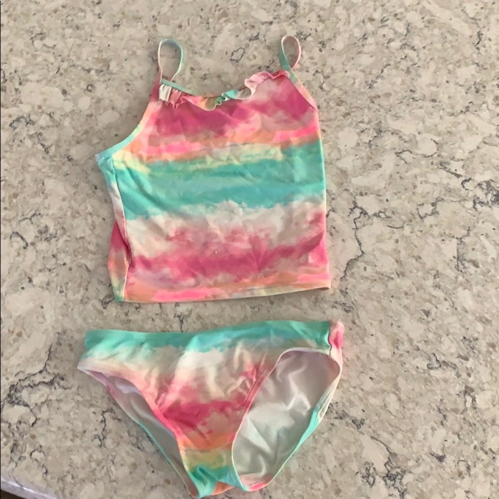 1989 Place Girls Tankini Multi Color